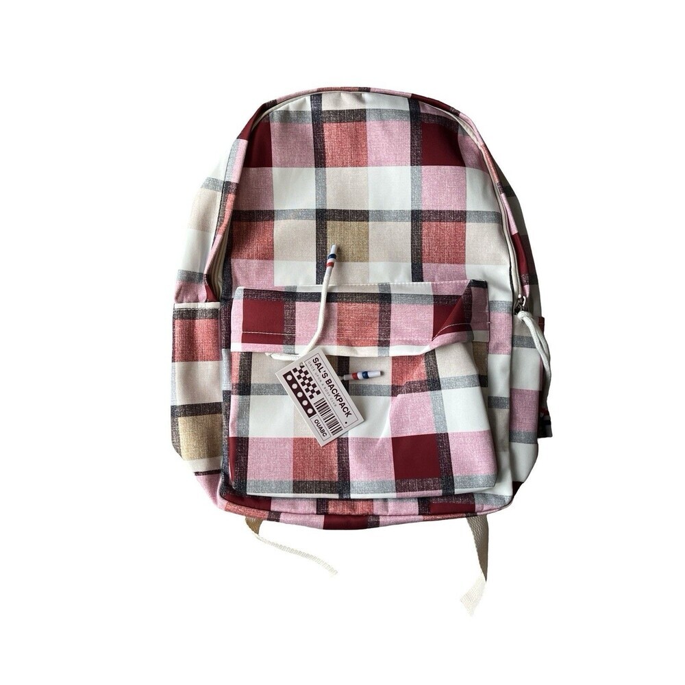 Once Upon A Book Club Sal’s Plaid Backpack NWT Book Lover School Travel Bag